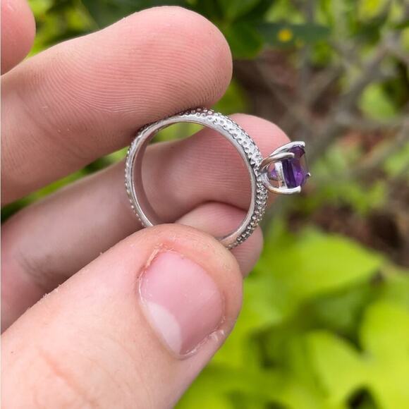 KARIS 925 Sterling Silver Amethyst Karis Ring - Picture 3 of 3